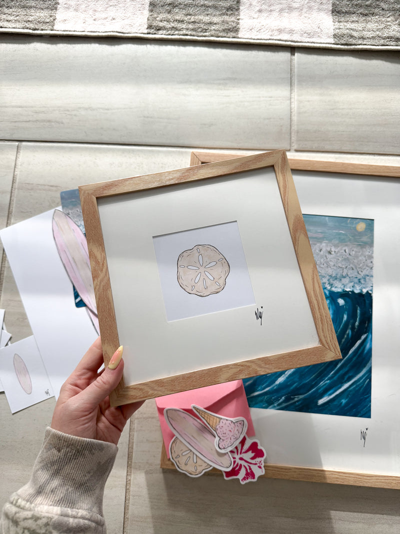 Framed Sand Dollar Print ✨
