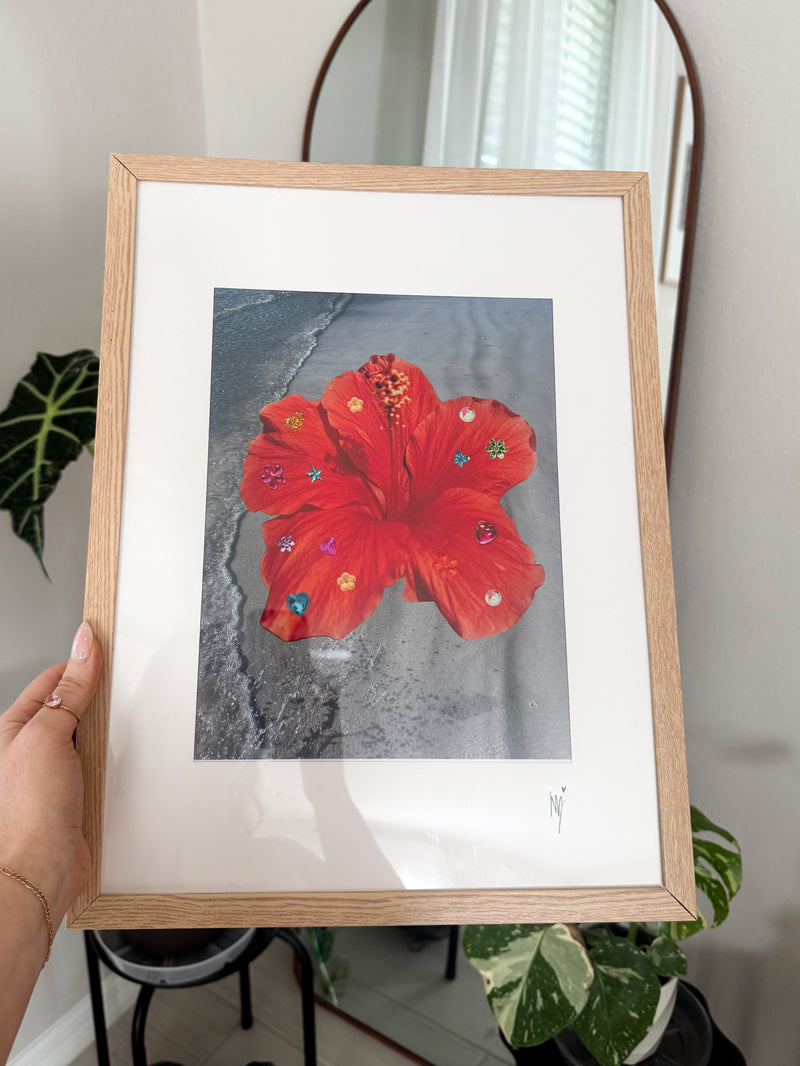 Hibiscus Photograph Large Framed Print 🌺