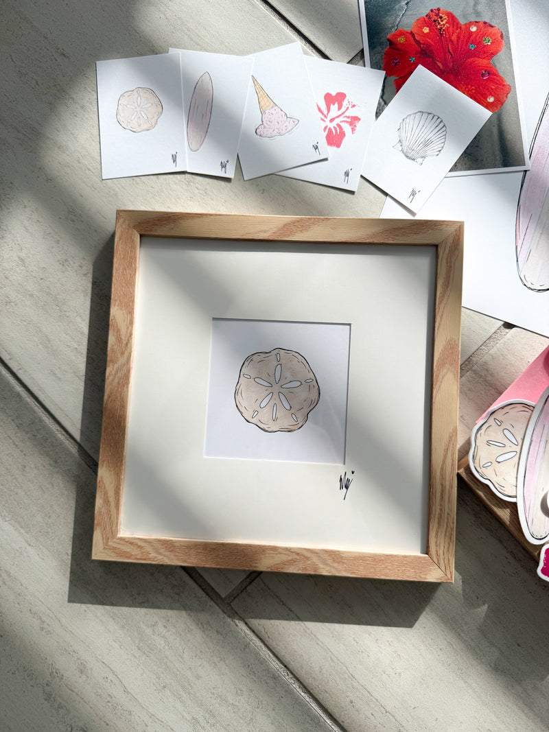 Framed Sand Dollar Print ✨