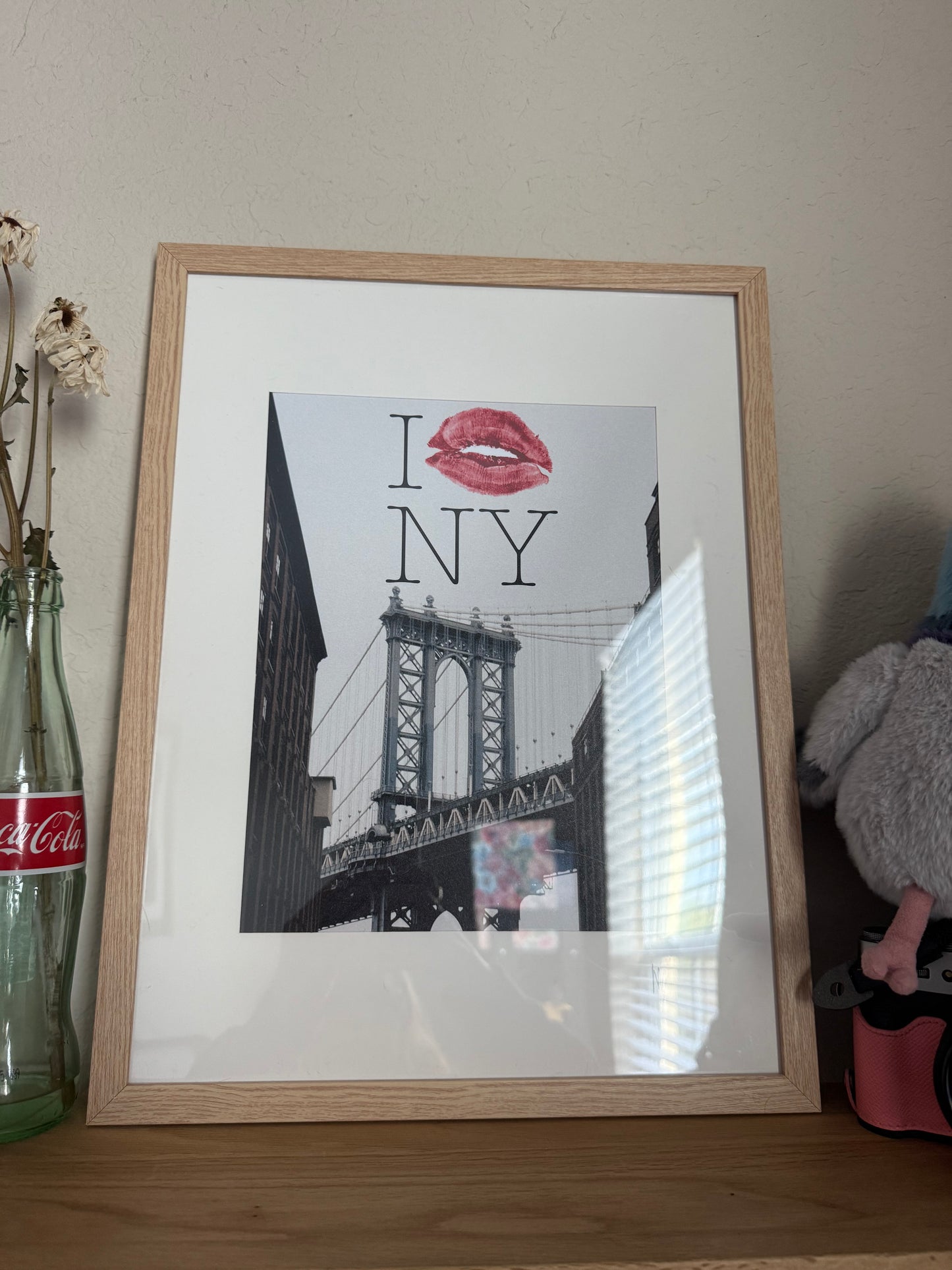 Large Framed I 💋 NY Print