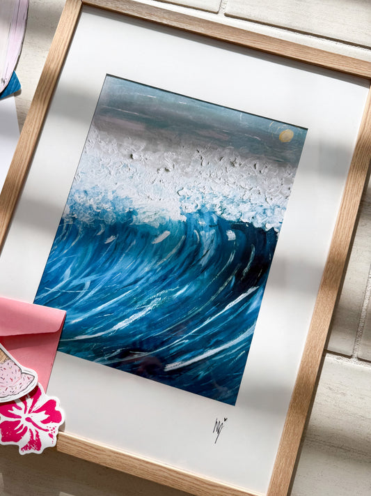 Wave Large Framed Print 🌊