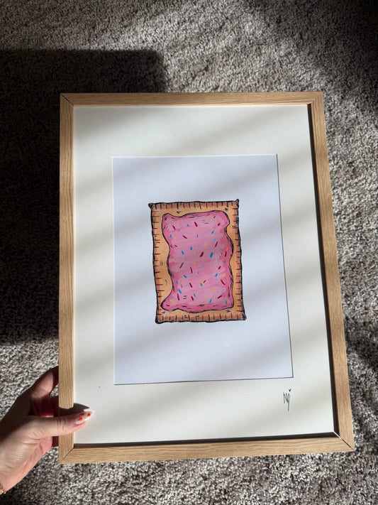 Toaster Pastry Large Framed Print