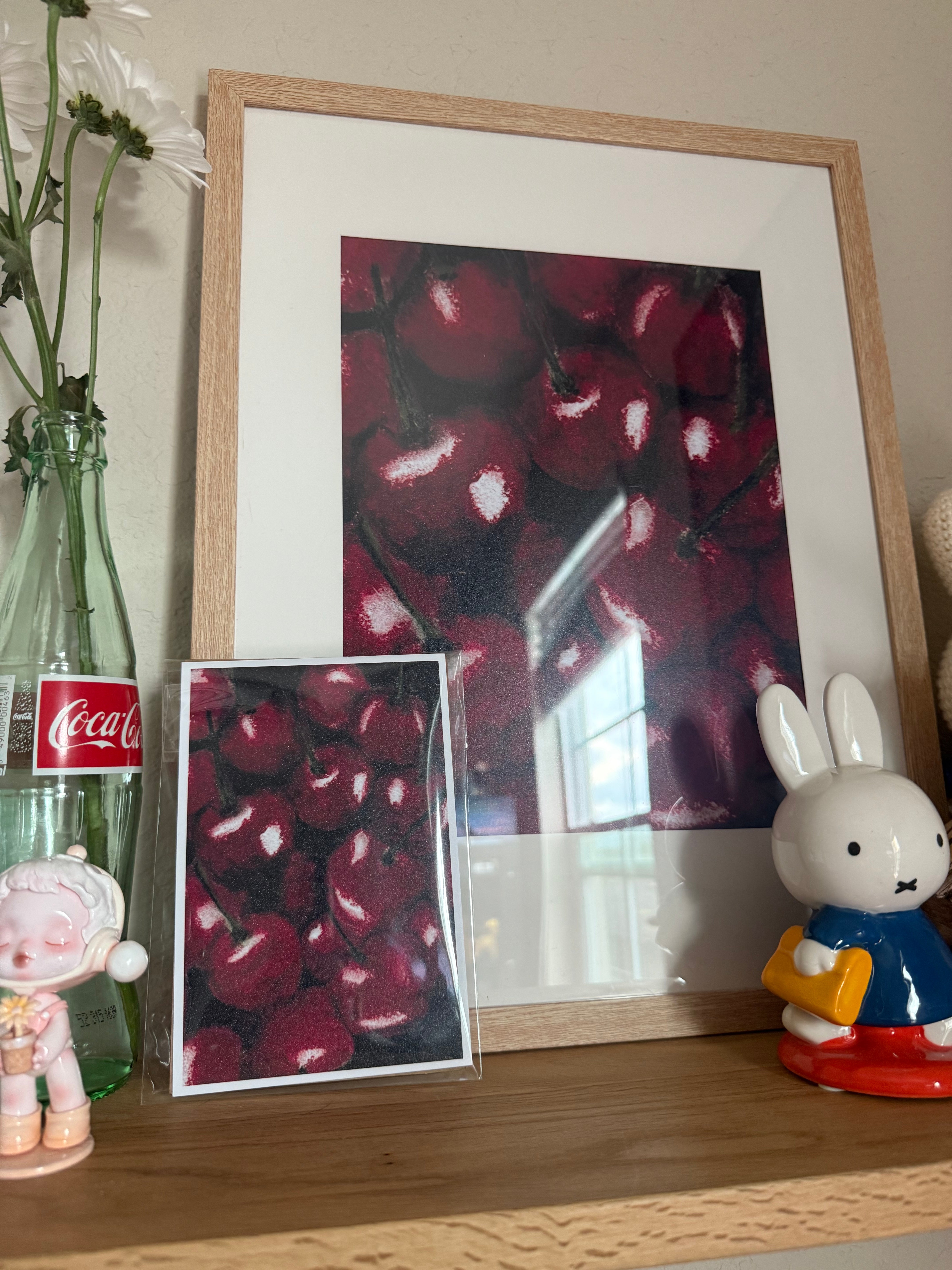 Large Framed Cherry Print 🍒 – sunkissed ginger