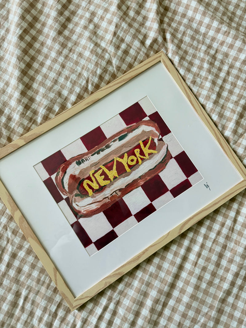 Large Framed Hot Dog Print 🌭