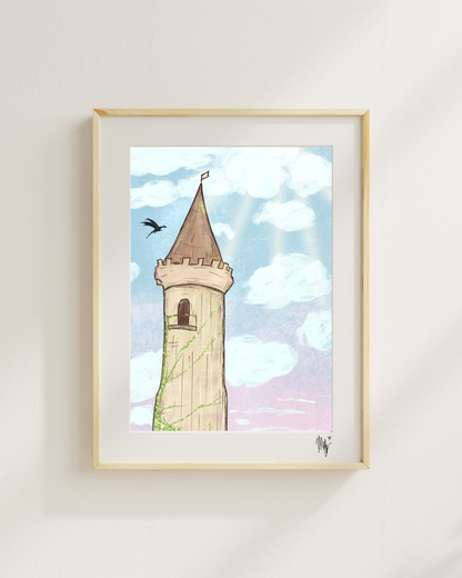 Castle Dragon Print