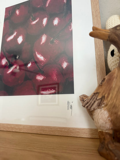 Large Framed Cherry Print 🍒