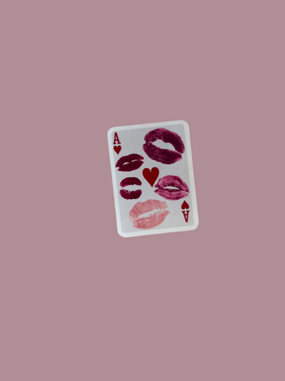 Kiss Playing Card Sticker