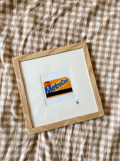 Framed MetroCard Print ✨