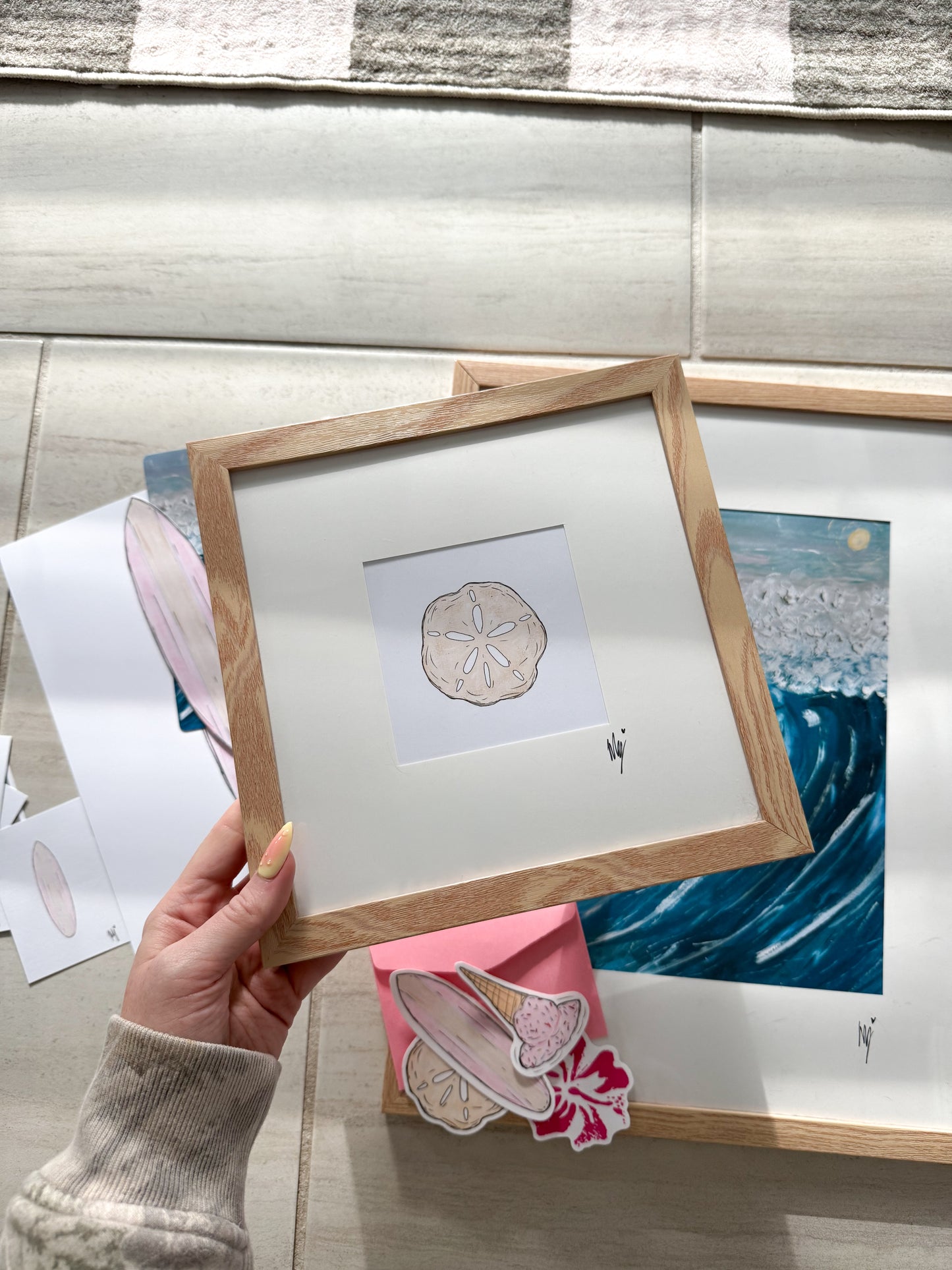 Framed Sand Dollar Print ✨