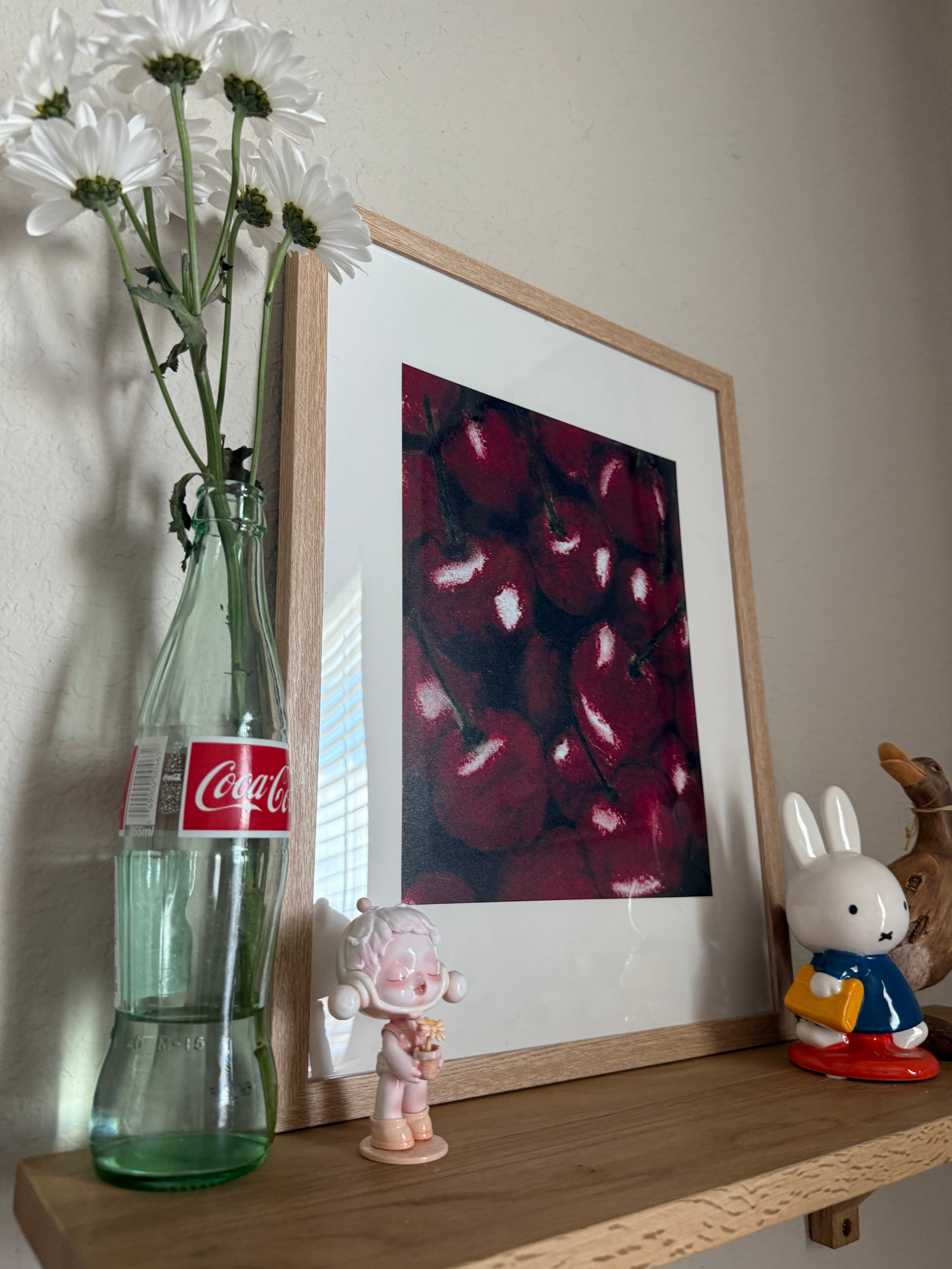 Large Framed Cherry Print 🍒 – sunkissed ginger