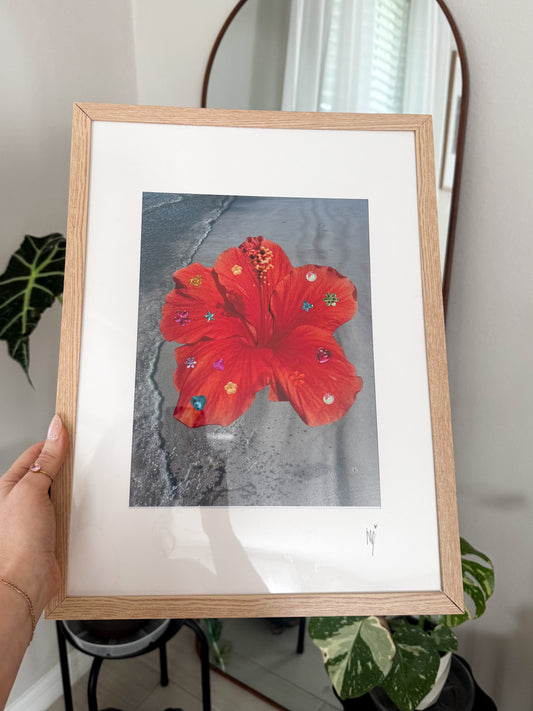 Hibiscus Photograph Large Framed Print 🌺