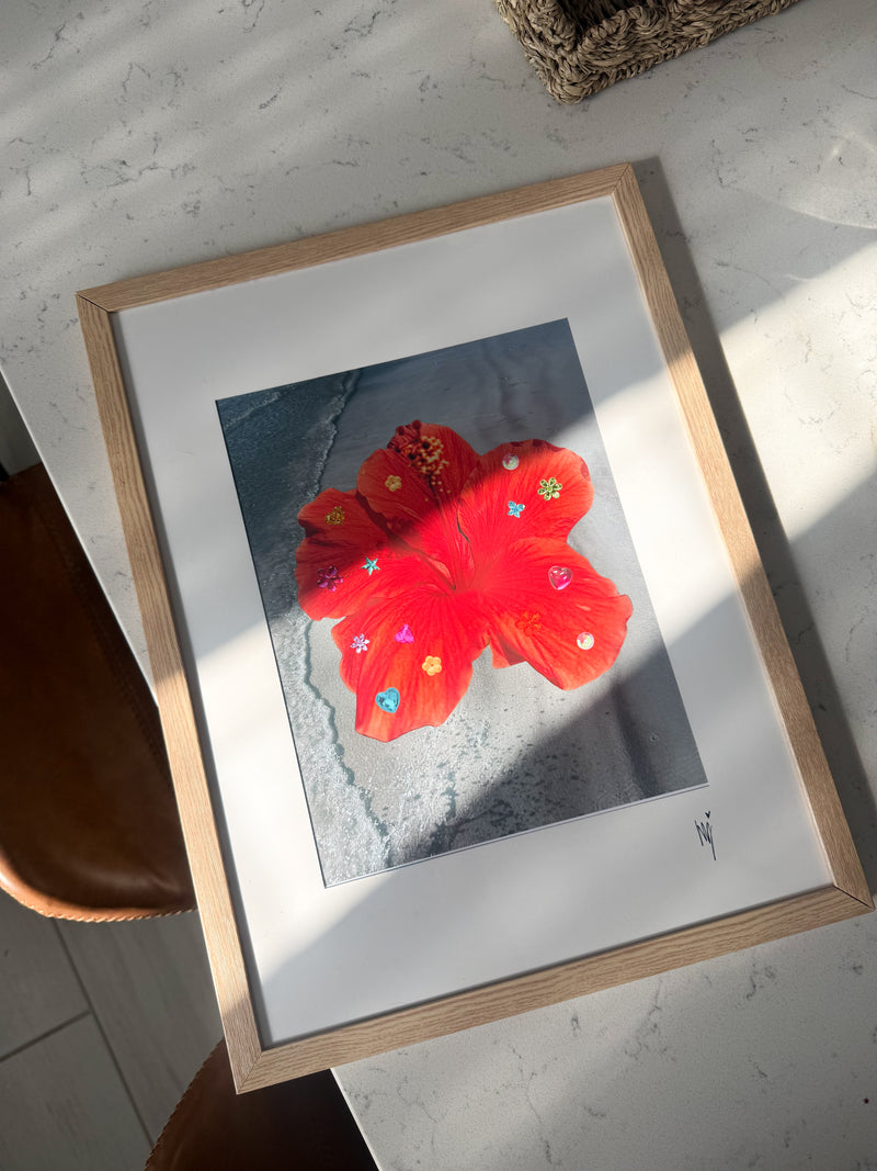 Hibiscus Photograph Large Framed Print 🌺