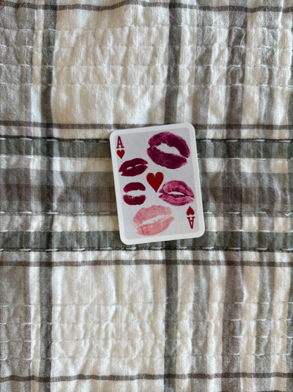 Kiss Playing Card Sticker