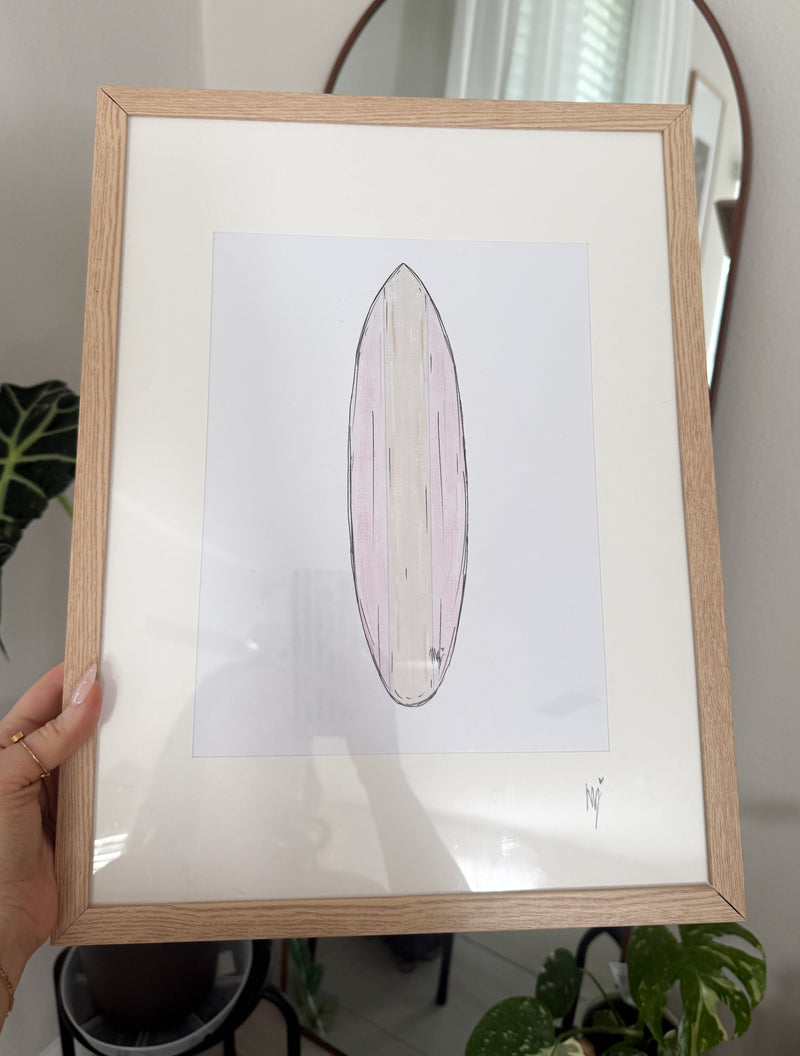 Surfboard Large Framed Print 🏄‍♀️