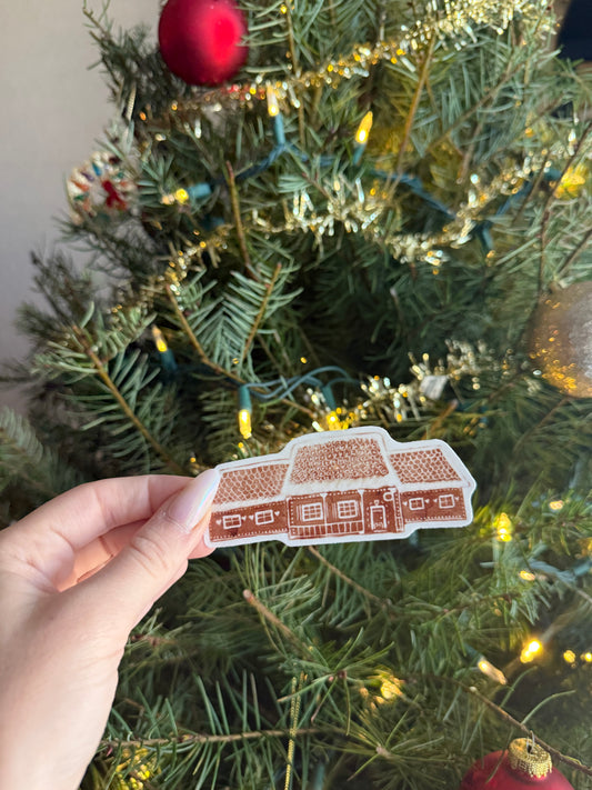 Gingerbread House Sticker