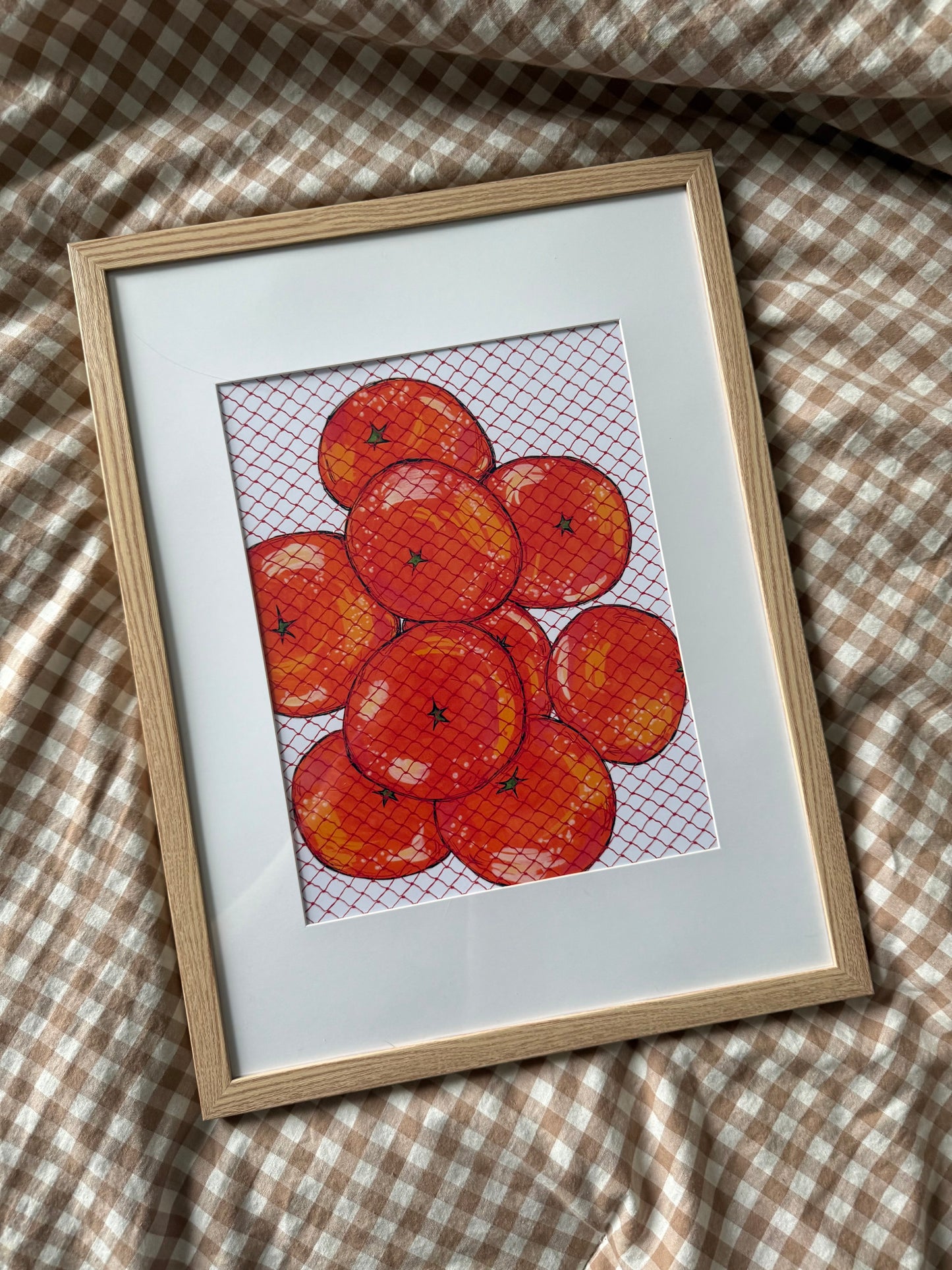 Oranges Large Framed Print 🍊