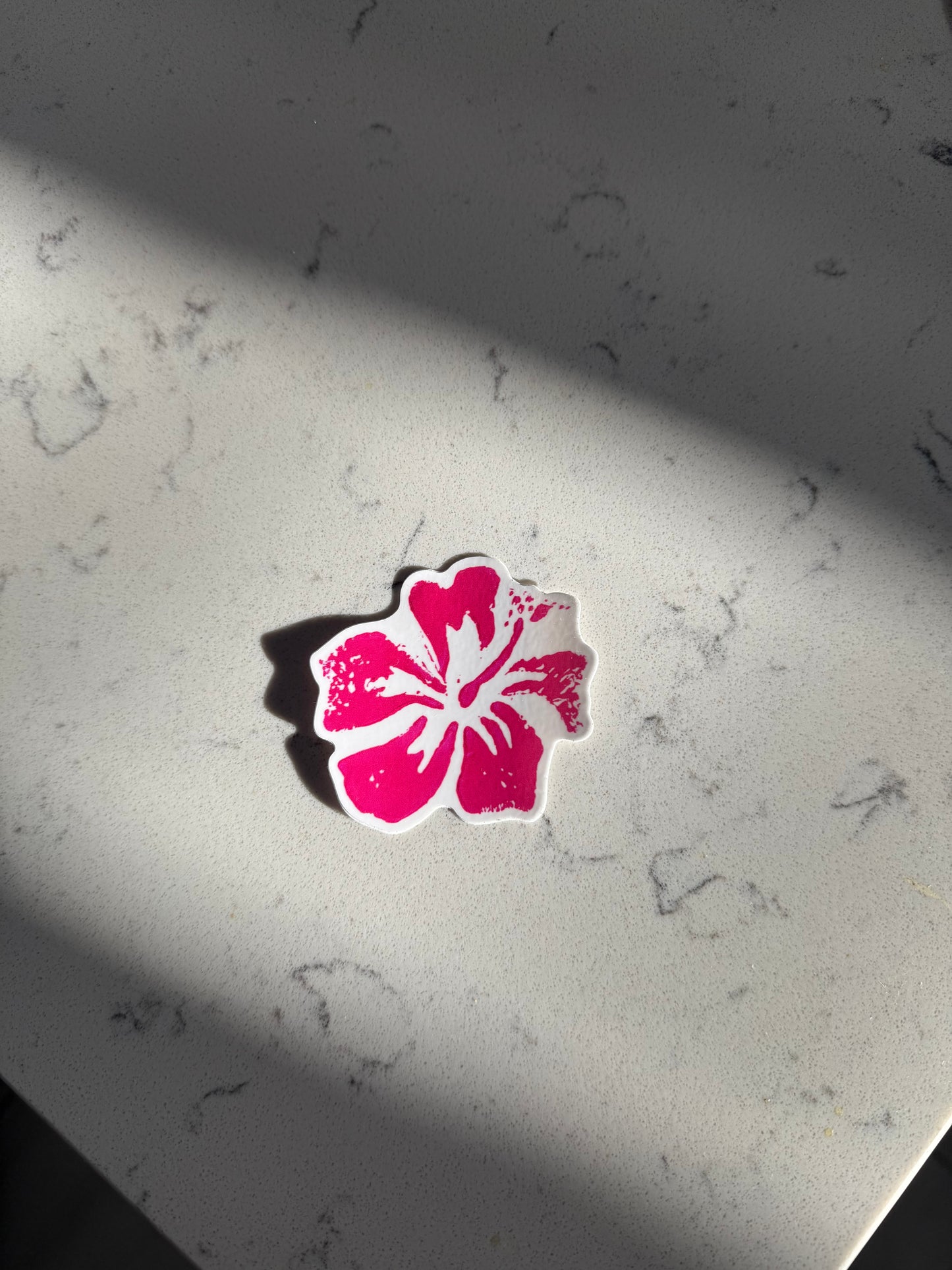 Hibiscus Linocut Sticker 🌺