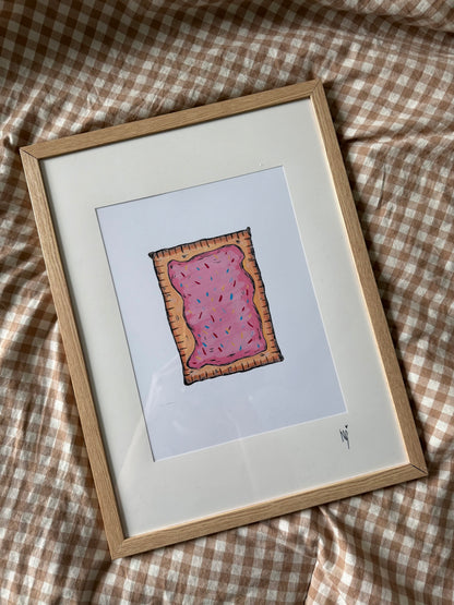 Toaster Pastry Large Framed Print