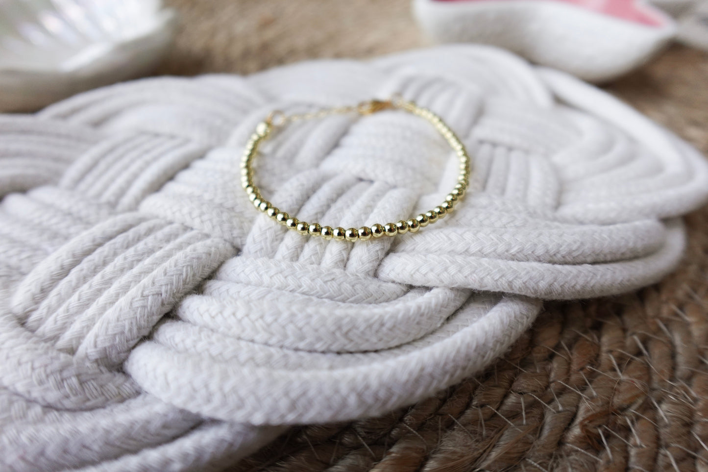 18k gold filled 3mm bracelet