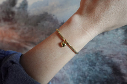Gold Heart Charm Bracelet 💖