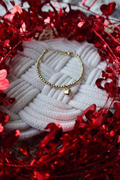 Gold Heart Charm Bracelet 💖