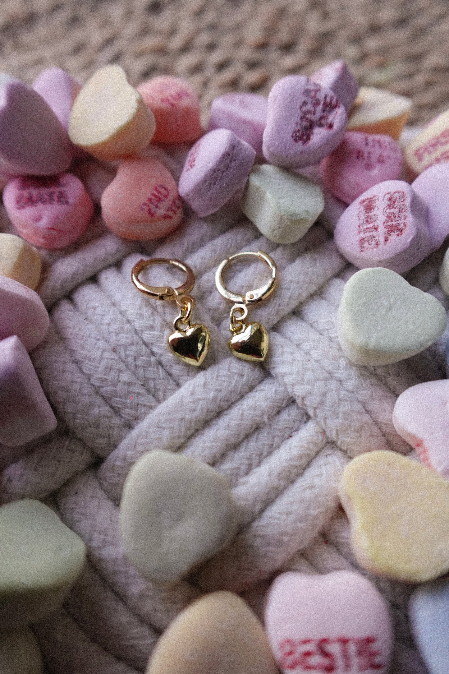 Gold Heart Earrings