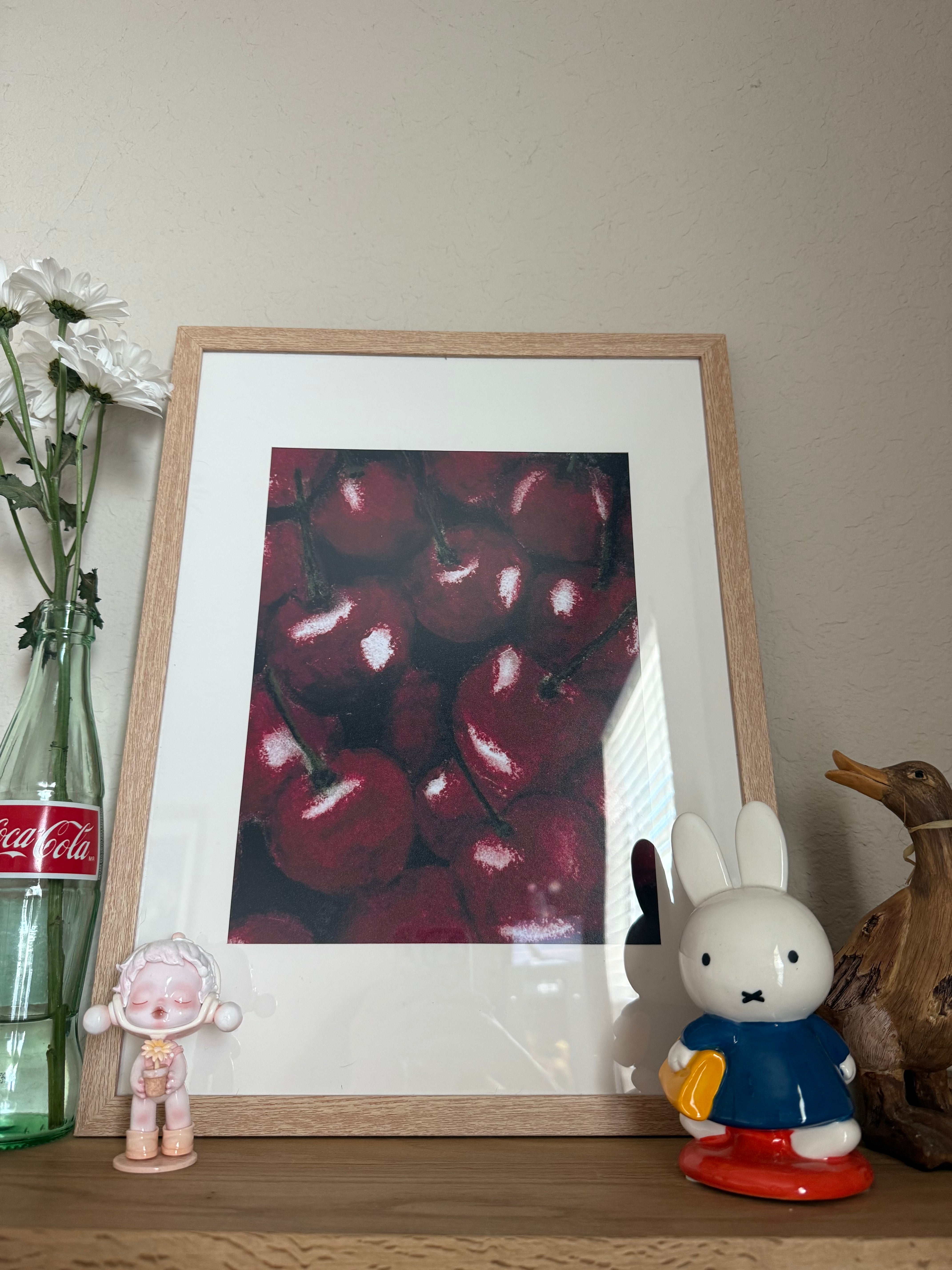 Large Framed Cherry Print 🍒 – sunkissed ginger