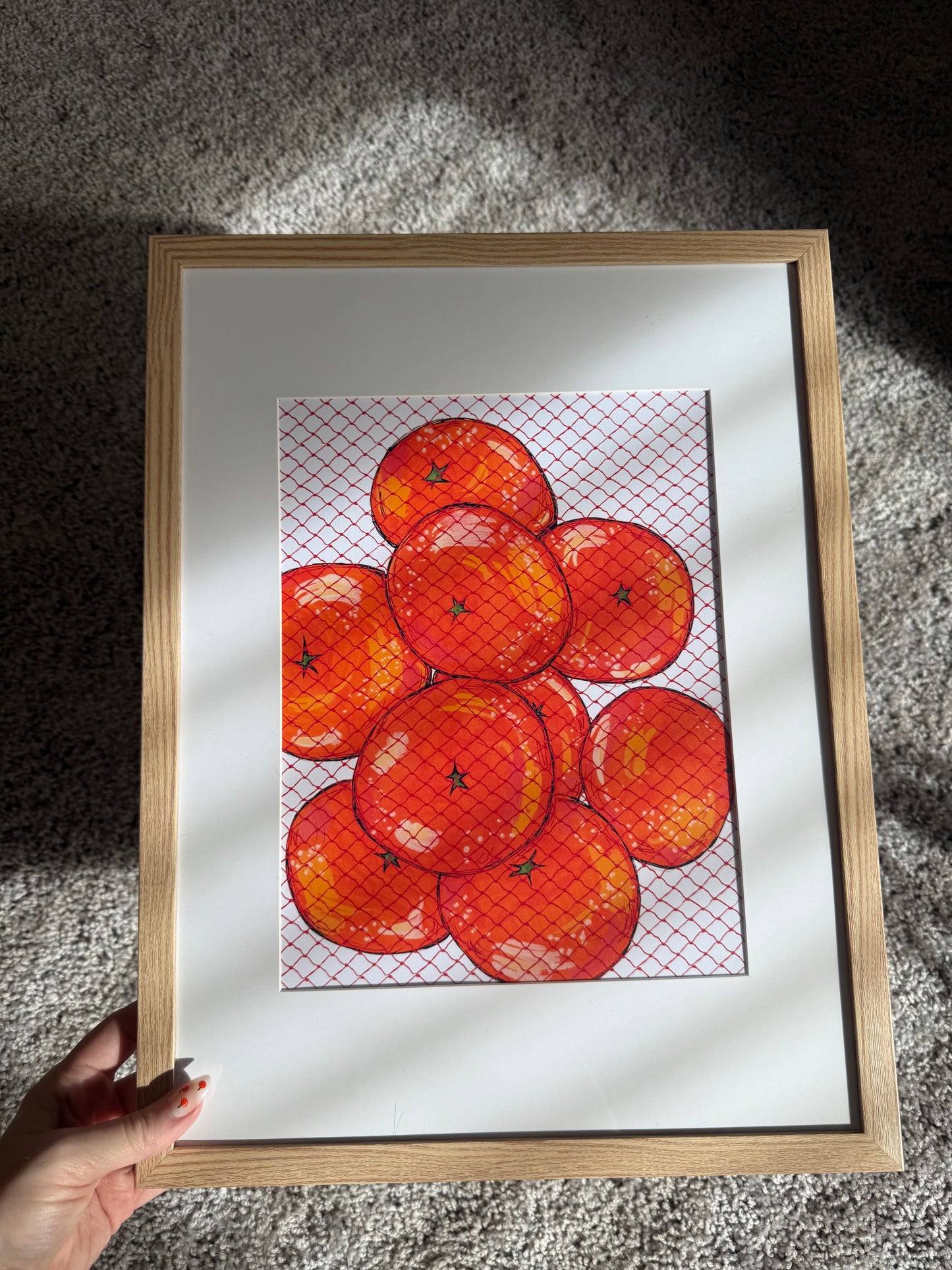 Oranges Large Framed Print 🍊