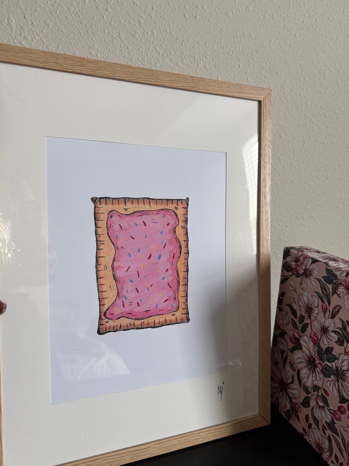 Toaster Pastry Large Framed Print