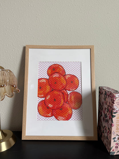 Oranges Large Framed Print 🍊