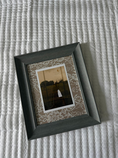 Thrifted Large Grey Framed Ghost Print