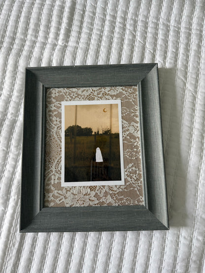 Thrifted Large Grey Framed Ghost Print