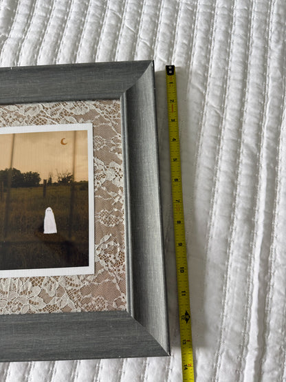 Thrifted Large Grey Framed Ghost Print