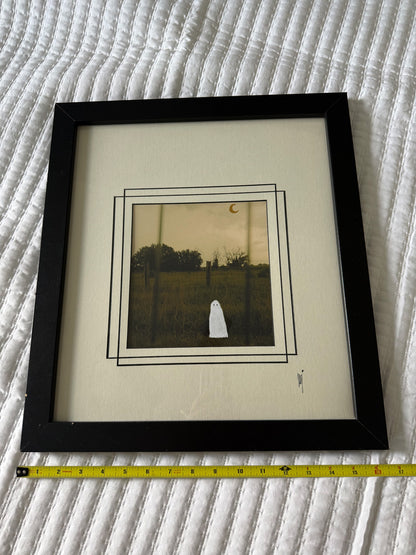 Thrifted Extra Large Black Framed Ghost Print
