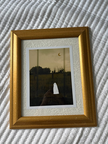 Thrifted Large Gold Framed Ghost Print