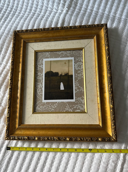 Thrifted Large Gold Ornate Framed Ghost Print