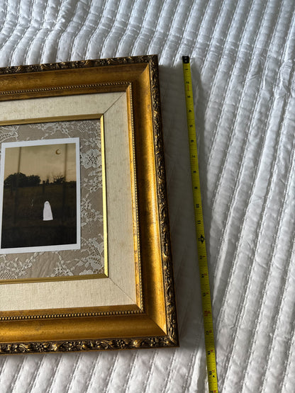 Thrifted Large Gold Ornate Framed Ghost Print