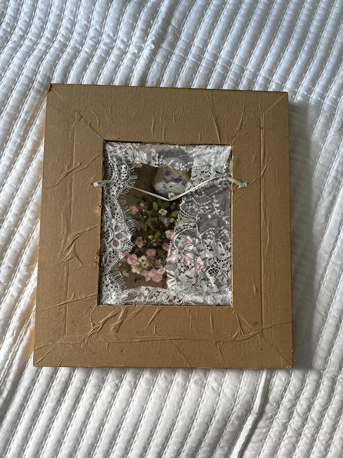 Thrifted Large Gold Ornate Framed Ghost Print