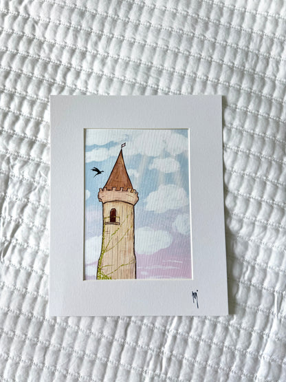 Castle Dragon Print