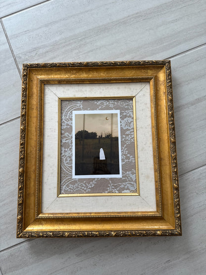 Thrifted Large Gold Ornate Framed Ghost Print