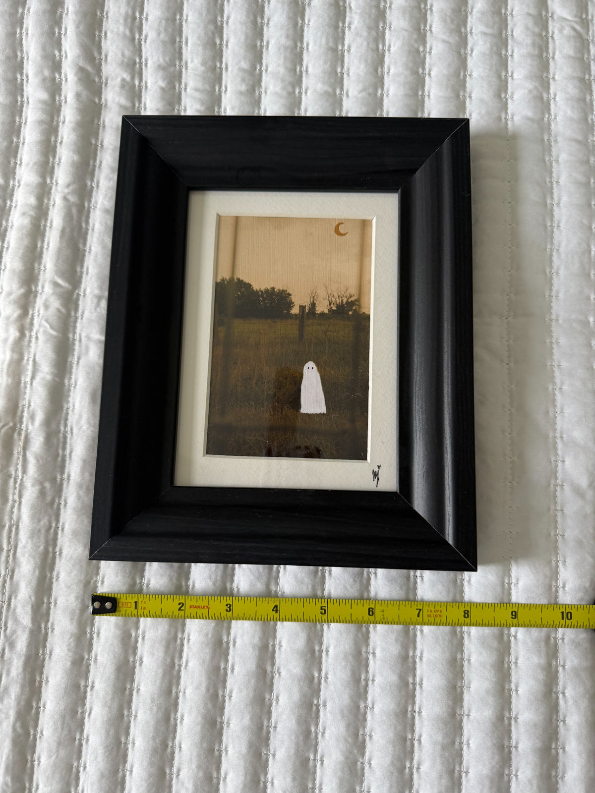 Thrifted Black Framed Ghost Print
