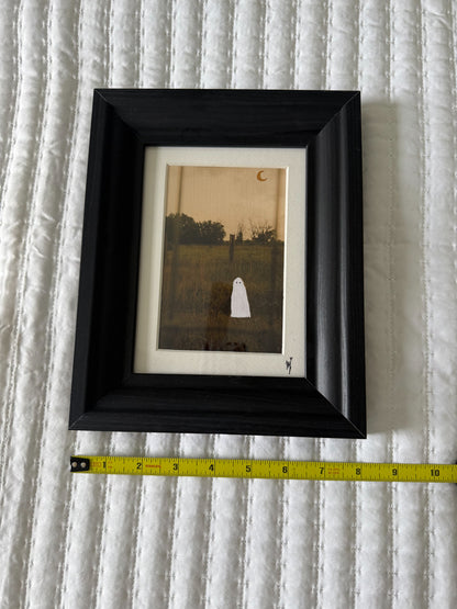 Thrifted Black Framed Ghost Print