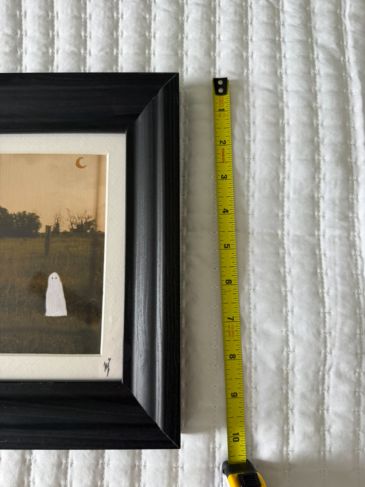 Thrifted Black Framed Ghost Print