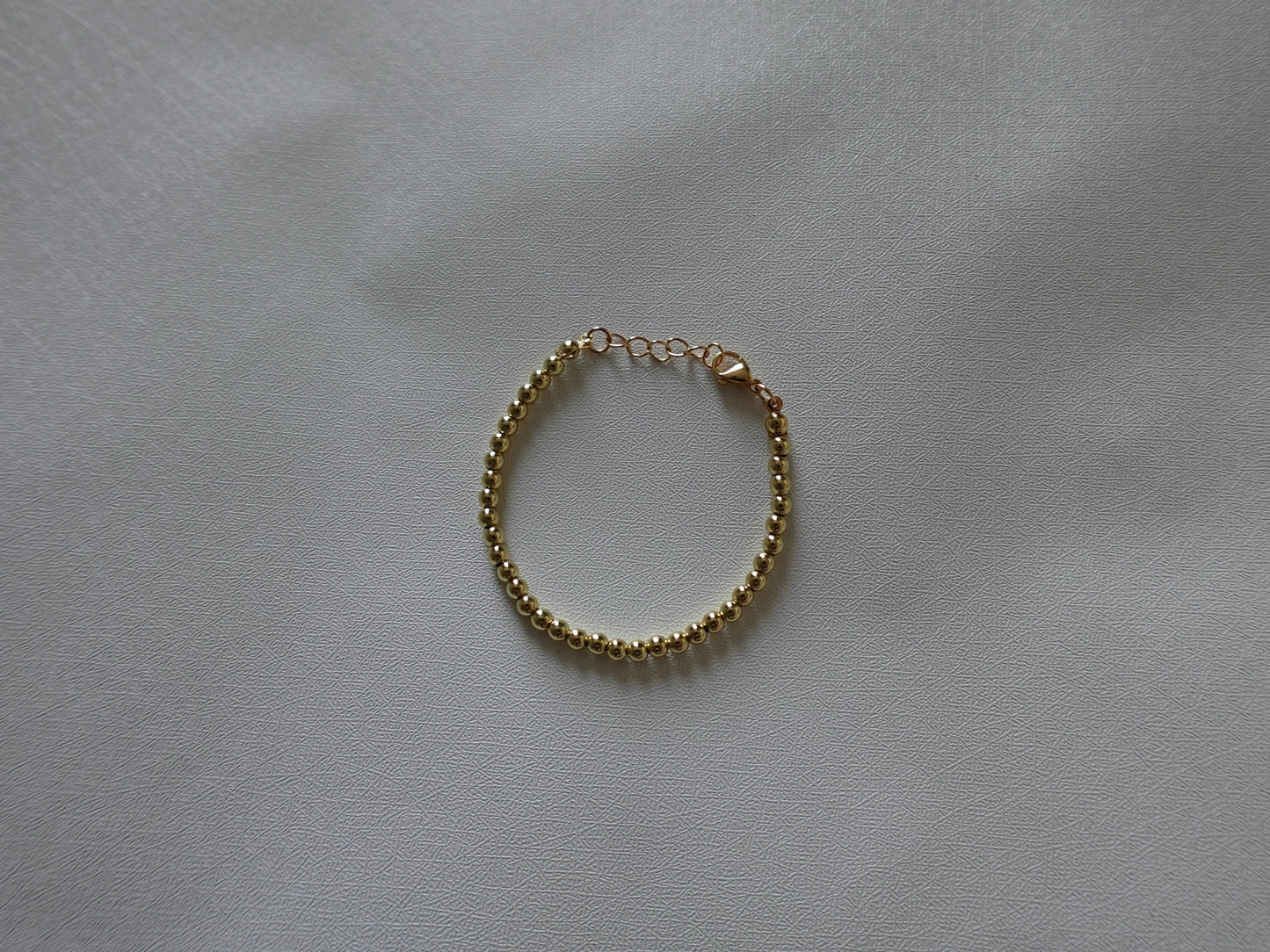 18k Gold Filled 4mm Beaded Bracelet