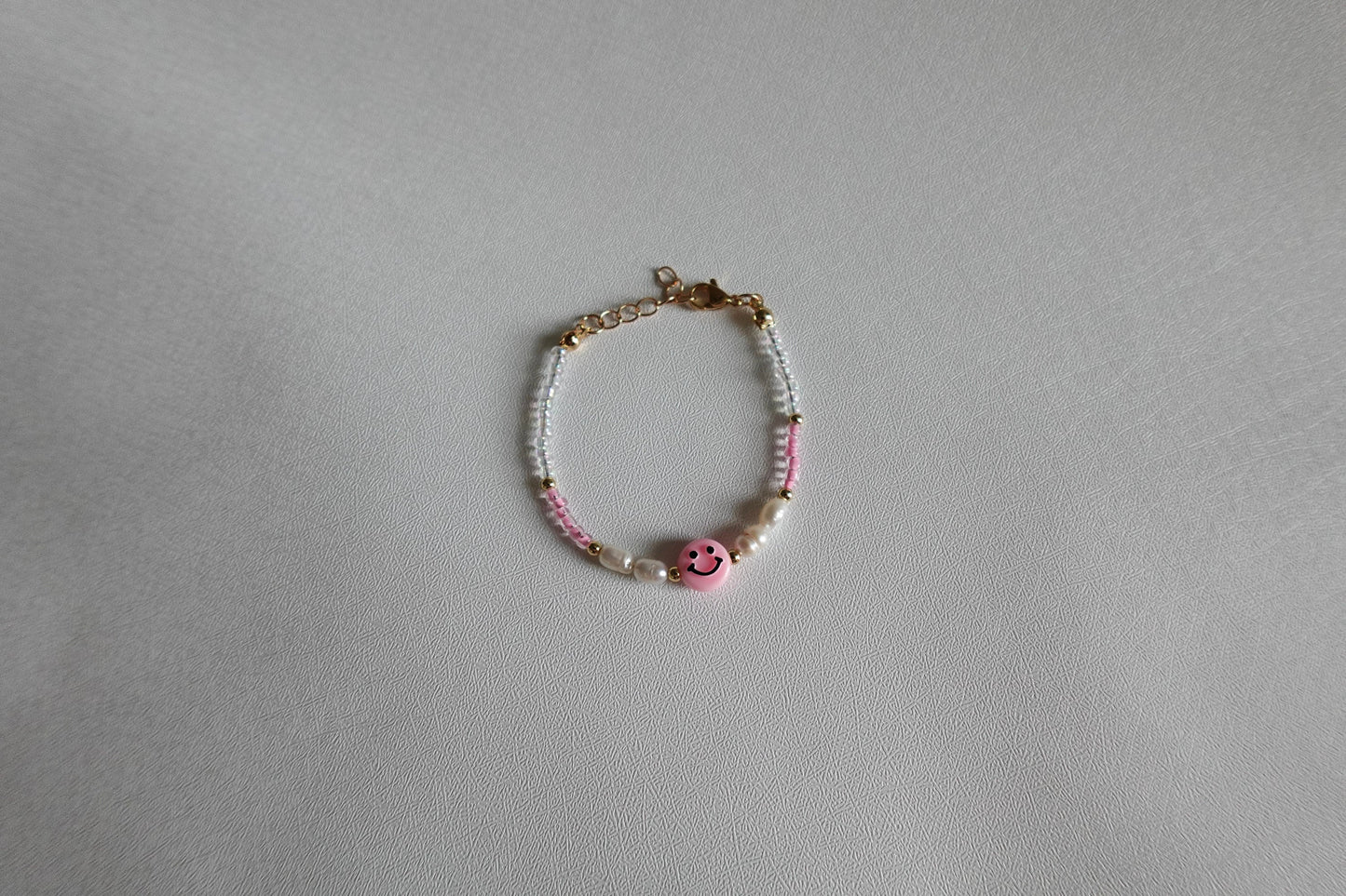 Pink Smiley Face Bracelet