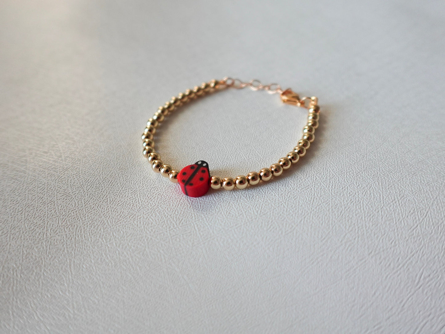 18k Gold Filled Ladybug Bracelet