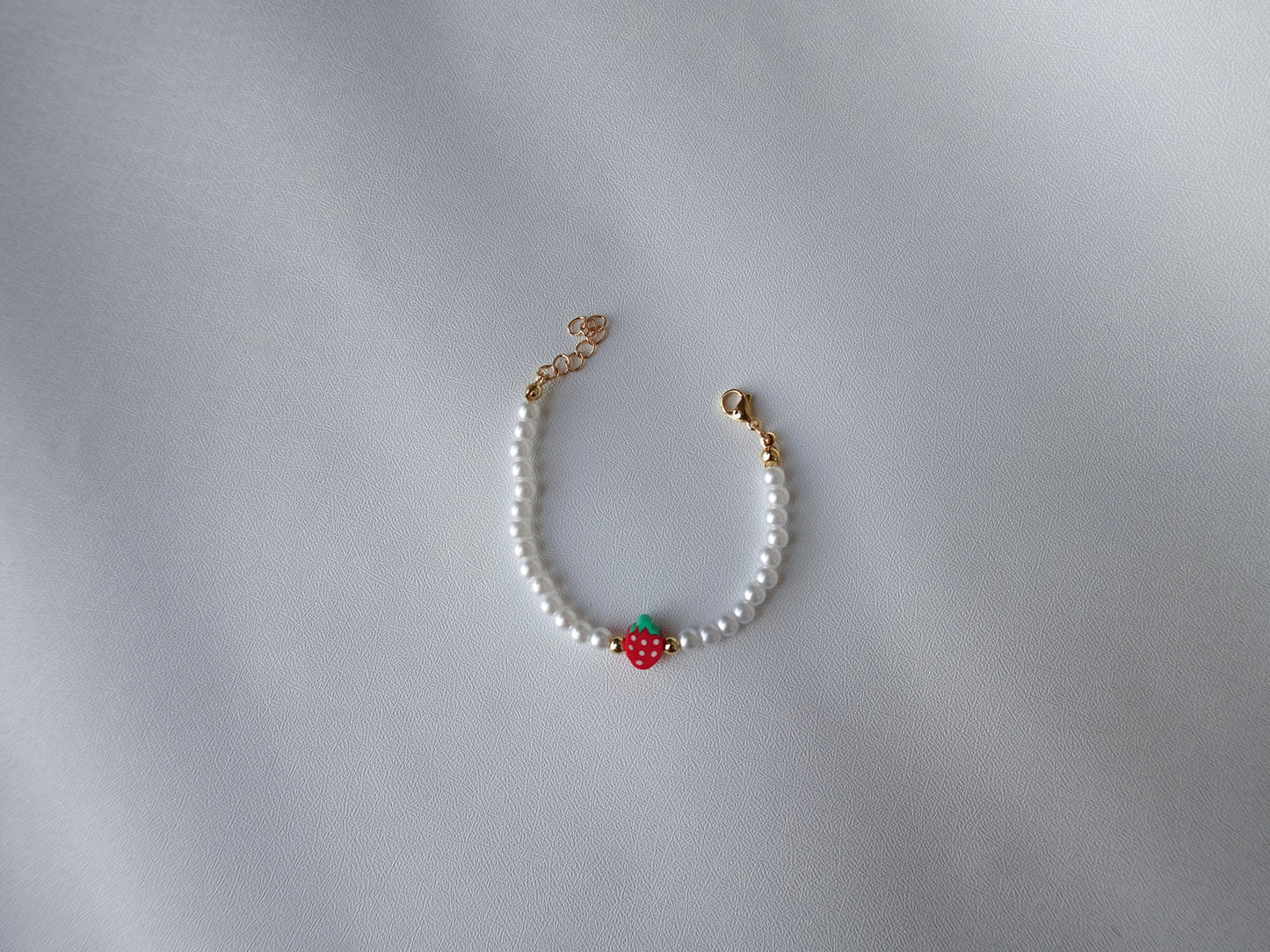 Strawberry and Pearl Bracelet