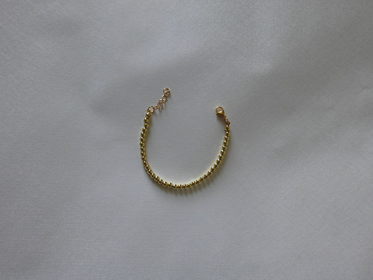 18k Gold Filled 4mm Beaded Bracelet