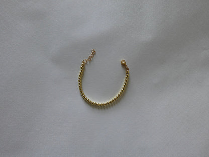 18k Gold Filled 4mm Beaded Bracelet
