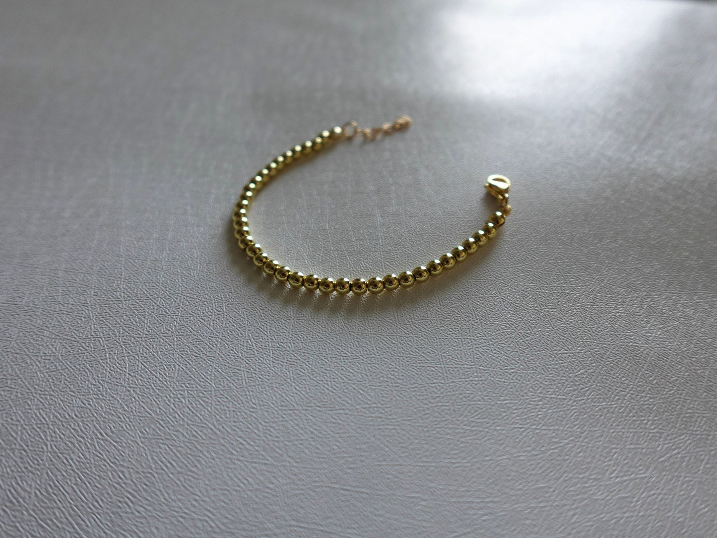 18k Gold Filled 4mm Beaded Bracelet